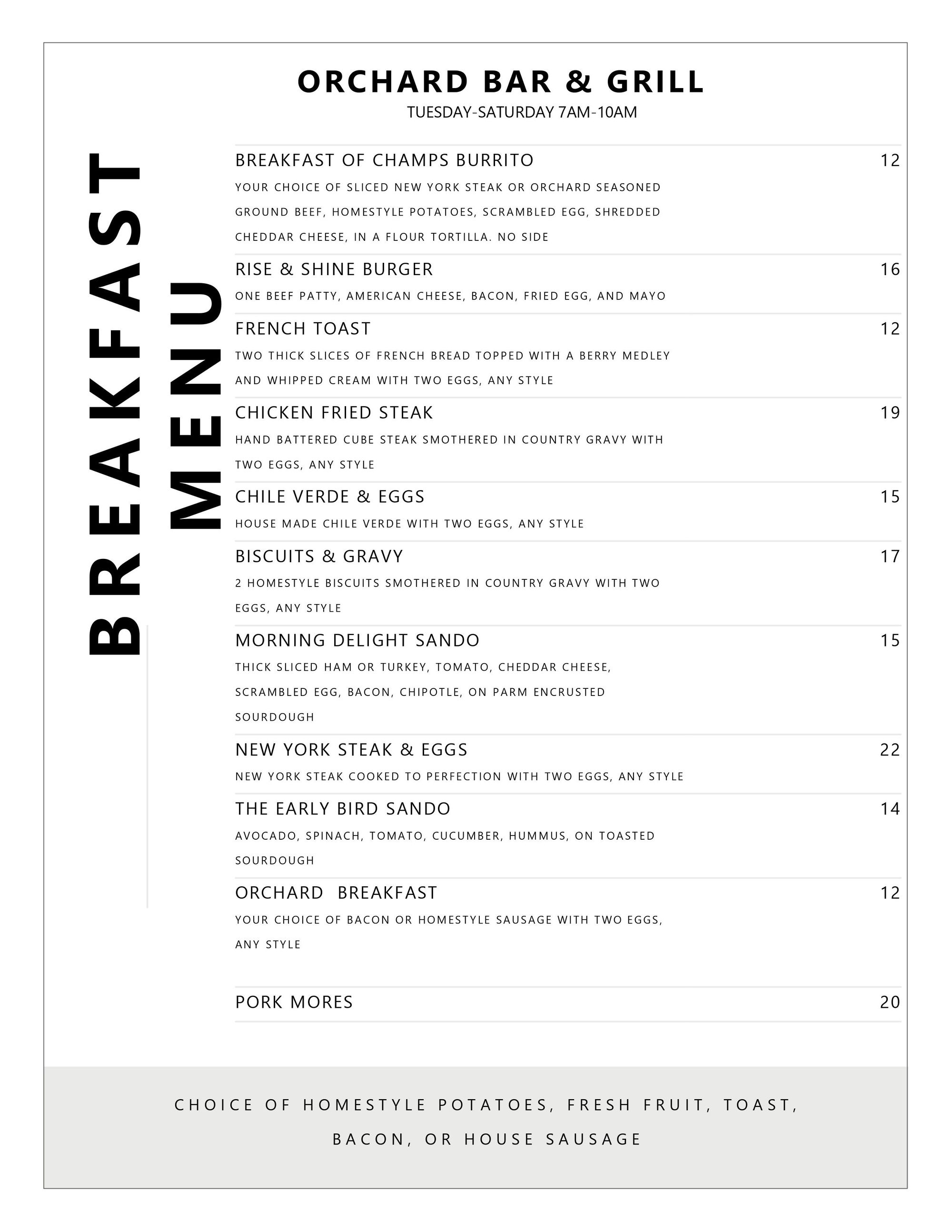 Orchard Bar & Grill Restaurant in Chowchilla, CA